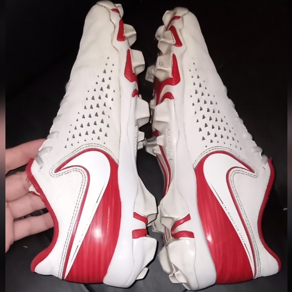 Nike Vapor Edge Varsity Football Cleats, White Red size 8 (Slightly used) - Picture 6 of 11